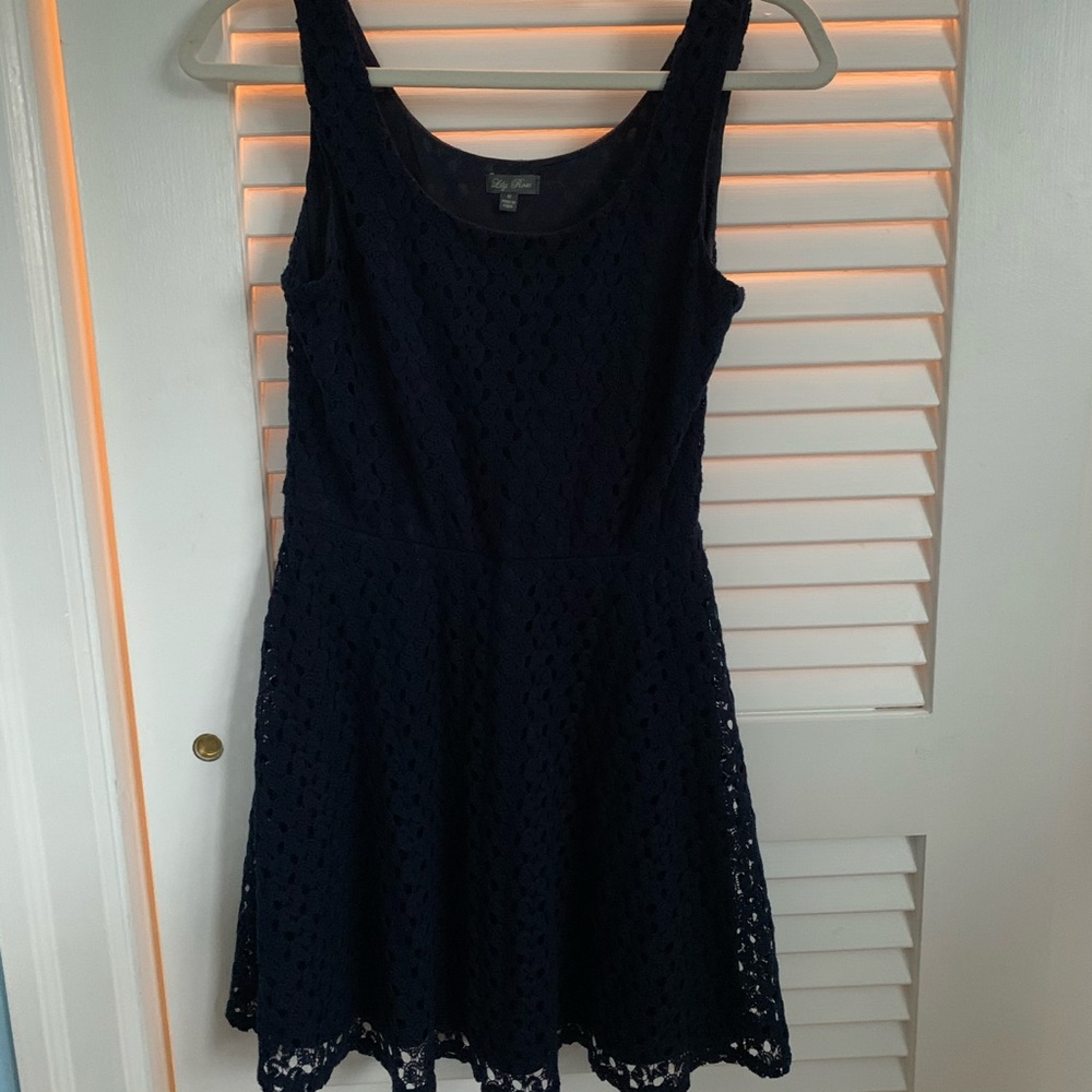 Navy Dress with Detailing